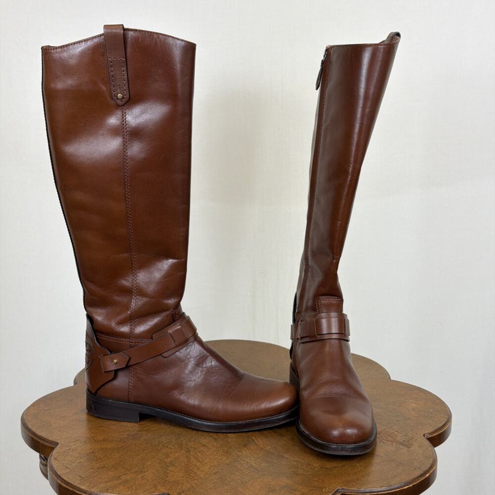 Beautiful EUC $495 Tory Burch Brown Knee High Leather Boot #1494 Size 6